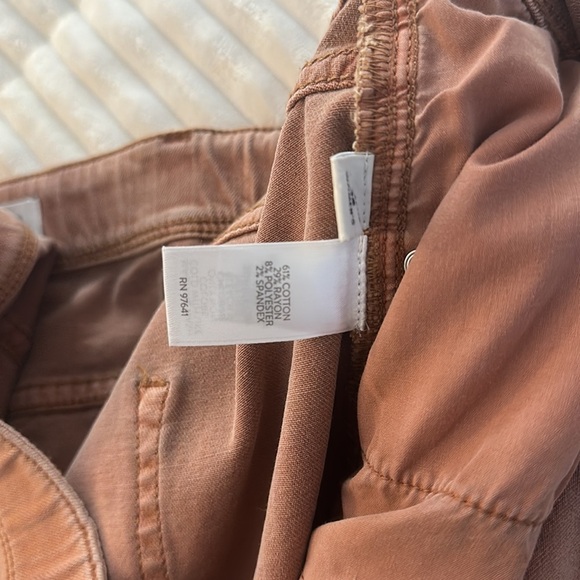 J Jill denim high rise cropped rust color jeans cuffed cotton blend size 28 - Picture 5 of 5